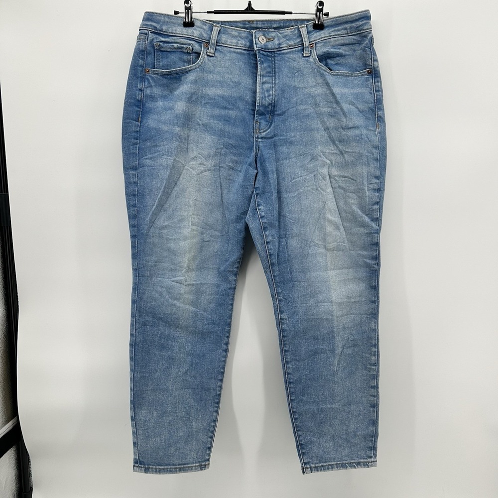 Old Navy O.G. Straight Womens 16 High Rise Button Fly Extra Stretch Jeans Blue